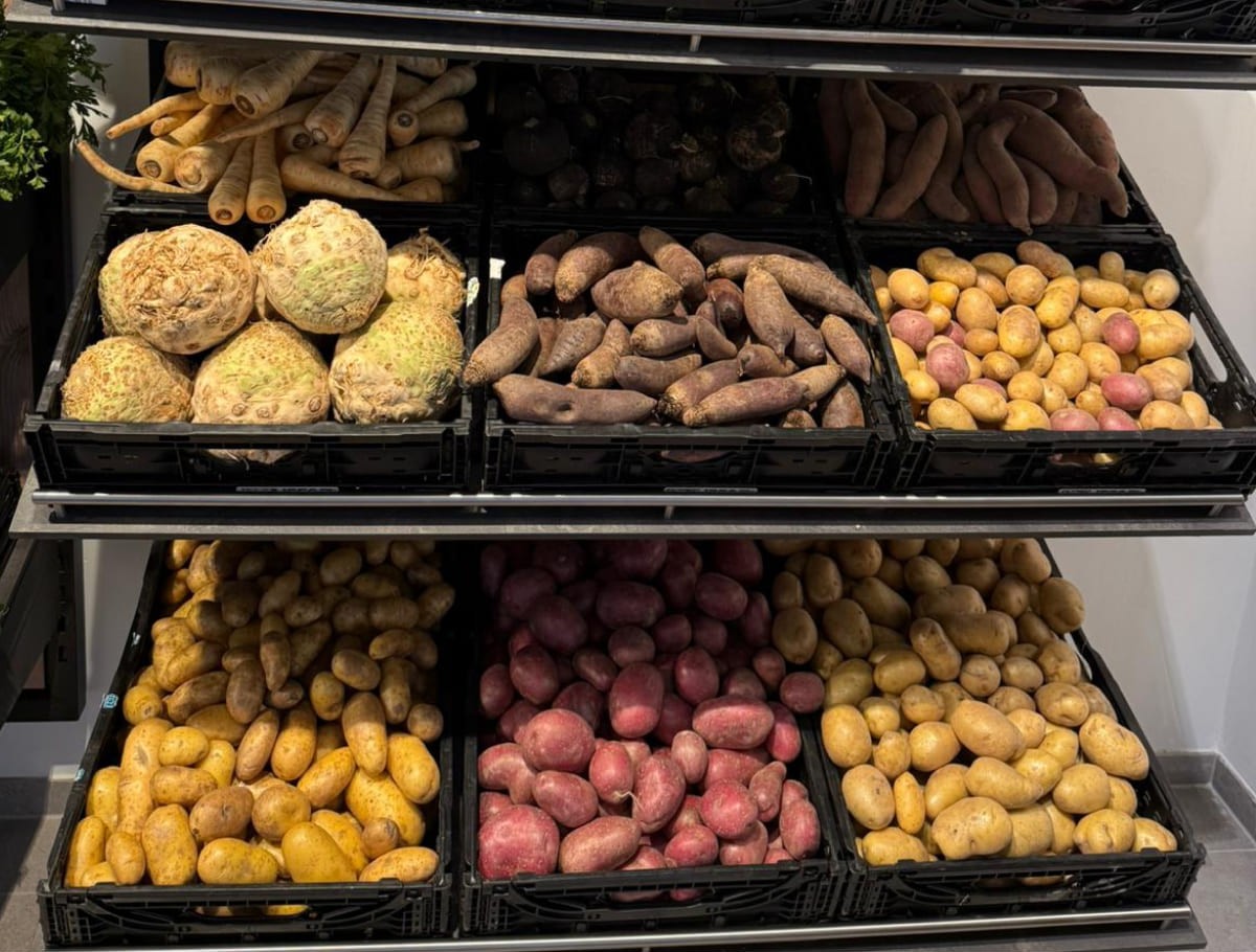 Gem&uuml;se, Erd&auml;pfelsortiment und Sellerie